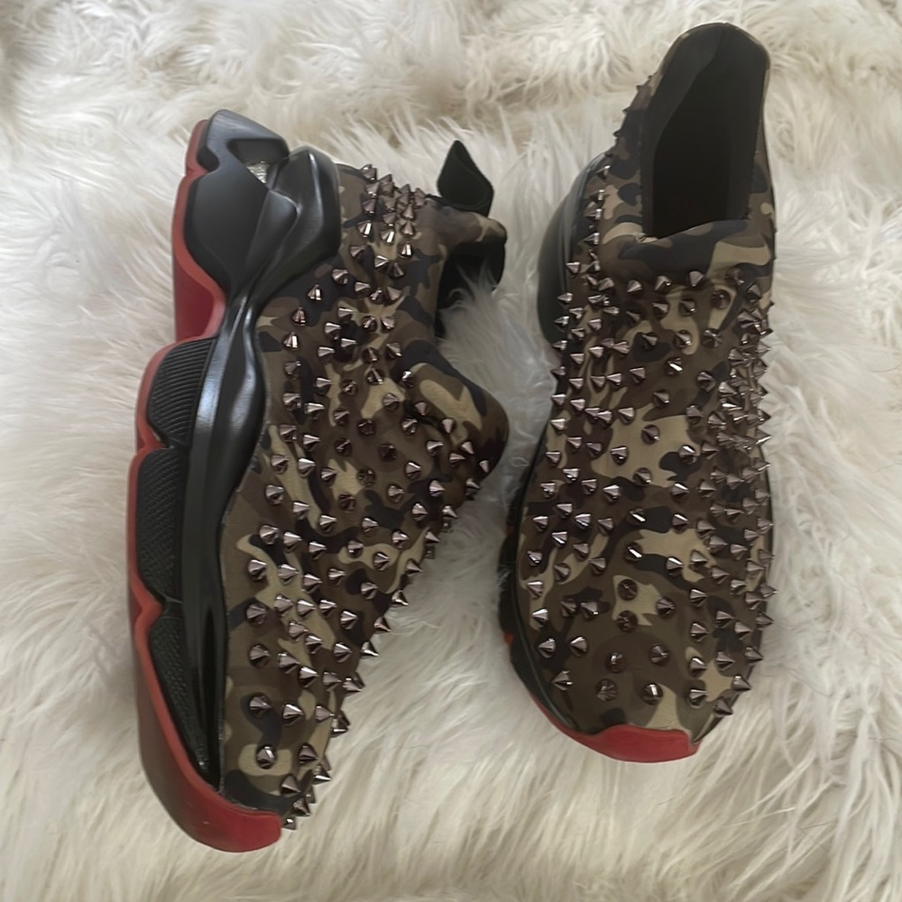 Army fatigue with silver spikes, worn once